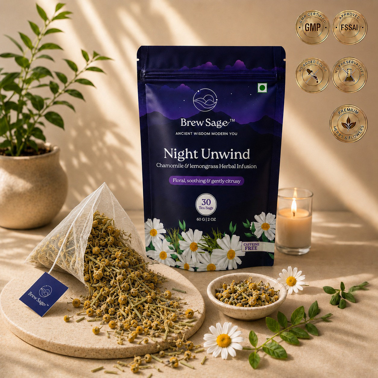 Night Unwind - Chamomile & Lemongrass Tea