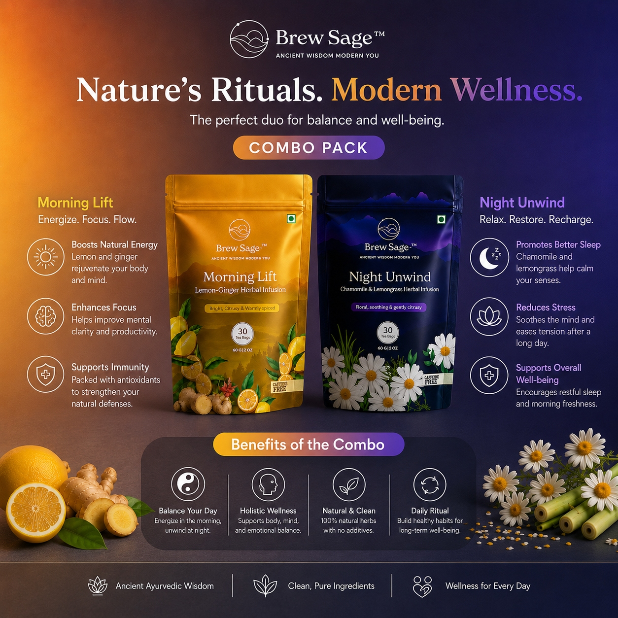 ⁠Am/PM Ritual: Night unwind and morning lift