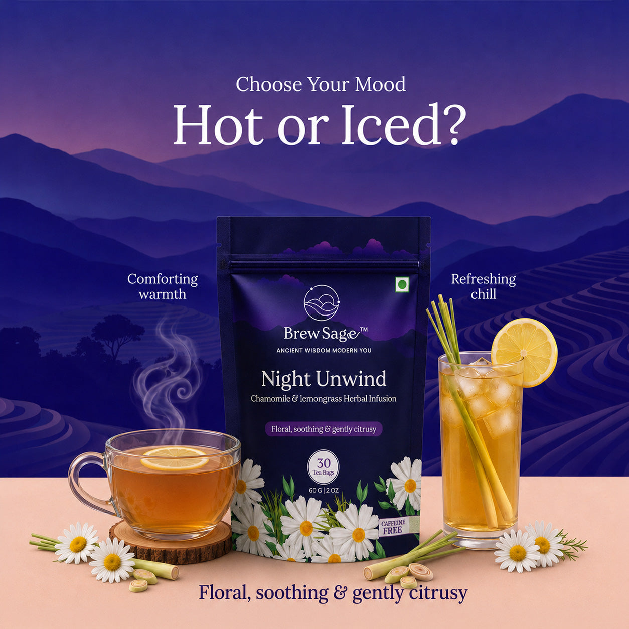 Night Unwind - Chamomile & Lemongrass Tea